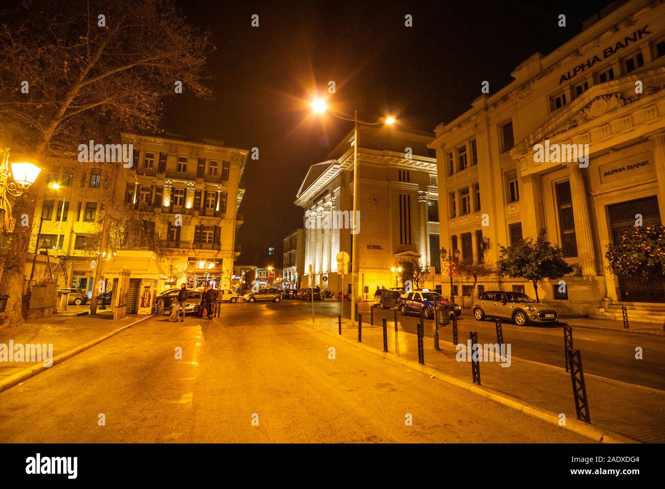 Die Stadt Thessaloniki Vibe während der Weihnachtszeit Stockfoto