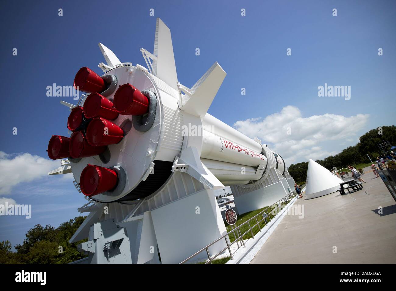 Saturn 1B Rakete in die Rakete Garten Kennedy Space Center, Florida, USA Stockfoto