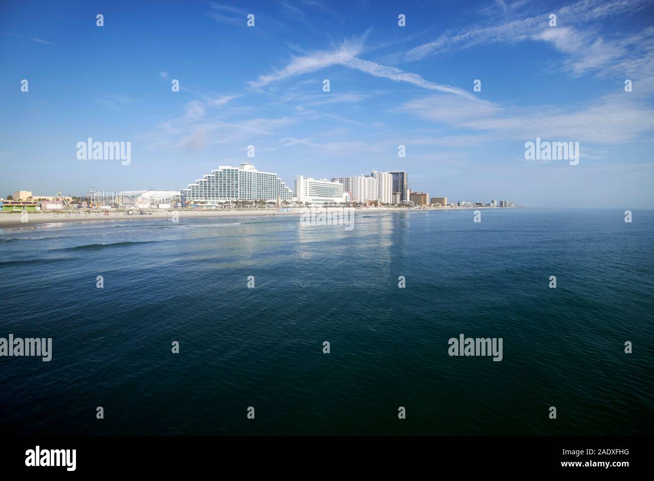 Am frühen Morgen vom Pier Daytona Beach florida usa gesehen Stockfoto