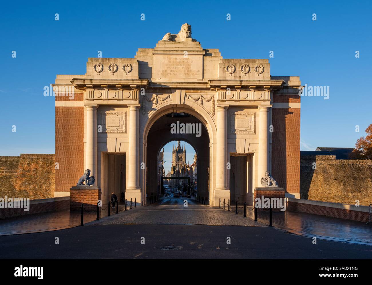 Menin Gate Memorial auf die Fehlenden, Ypern Stockfoto