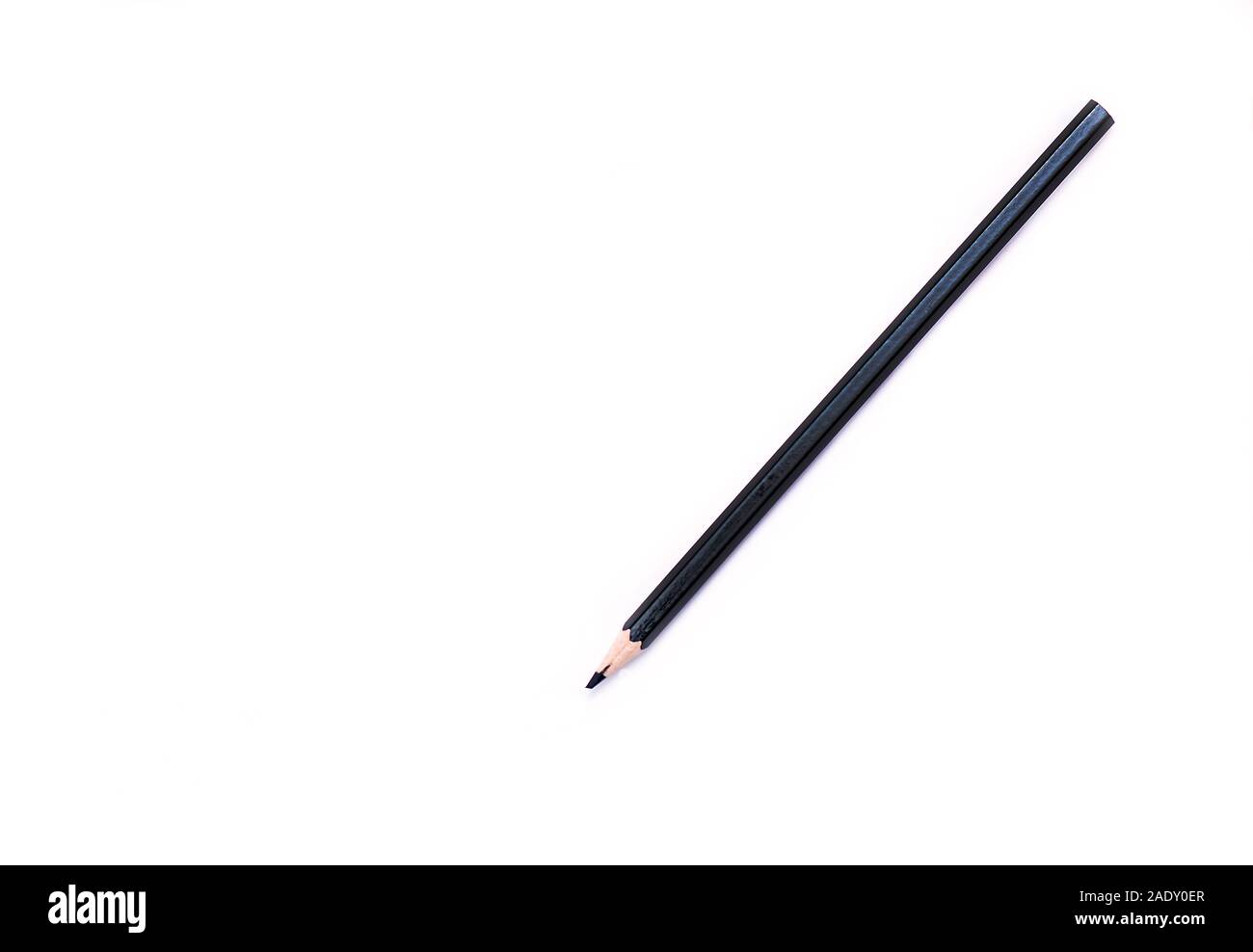 Einfach Schwarz Bleistift isoliert auf weißem Hintergrund Stockfoto
