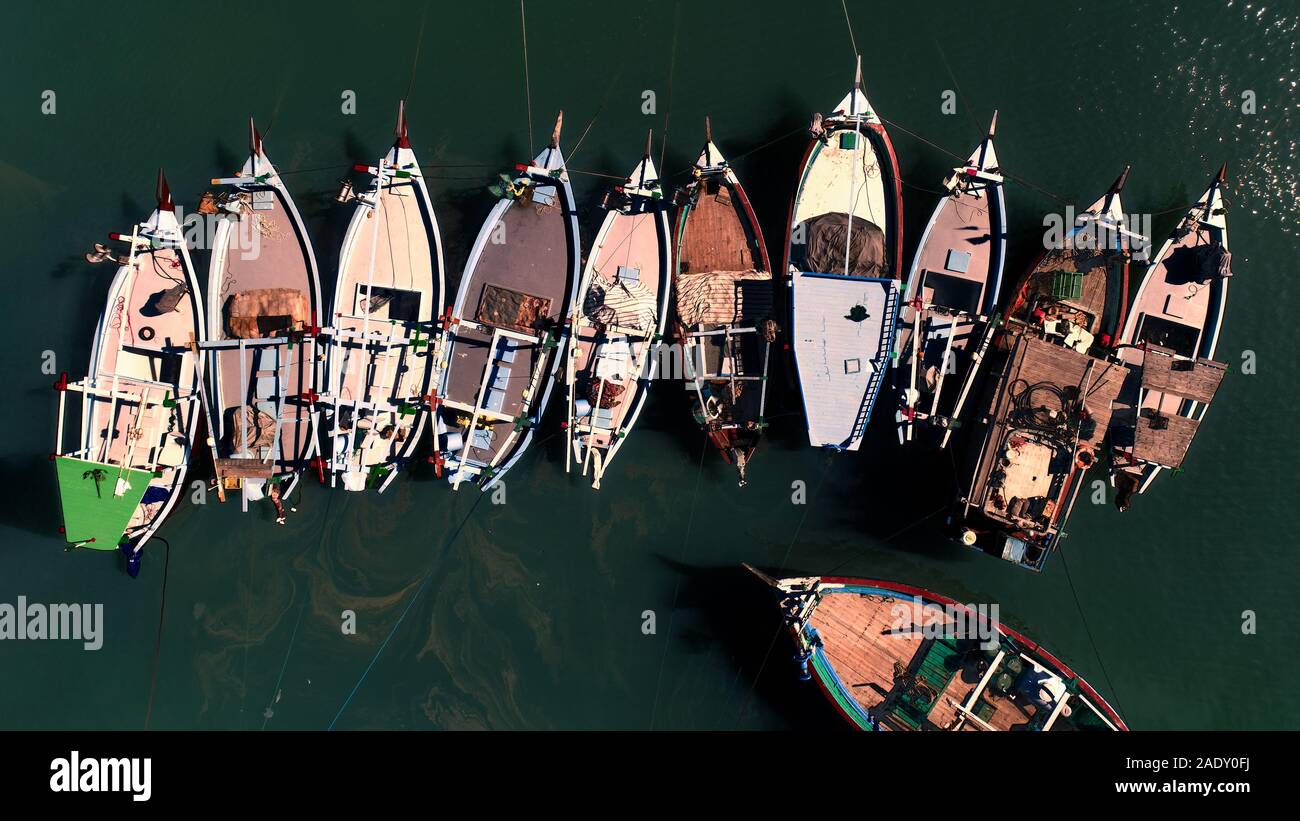 Arial Schuß von Fischerboote Stockfoto