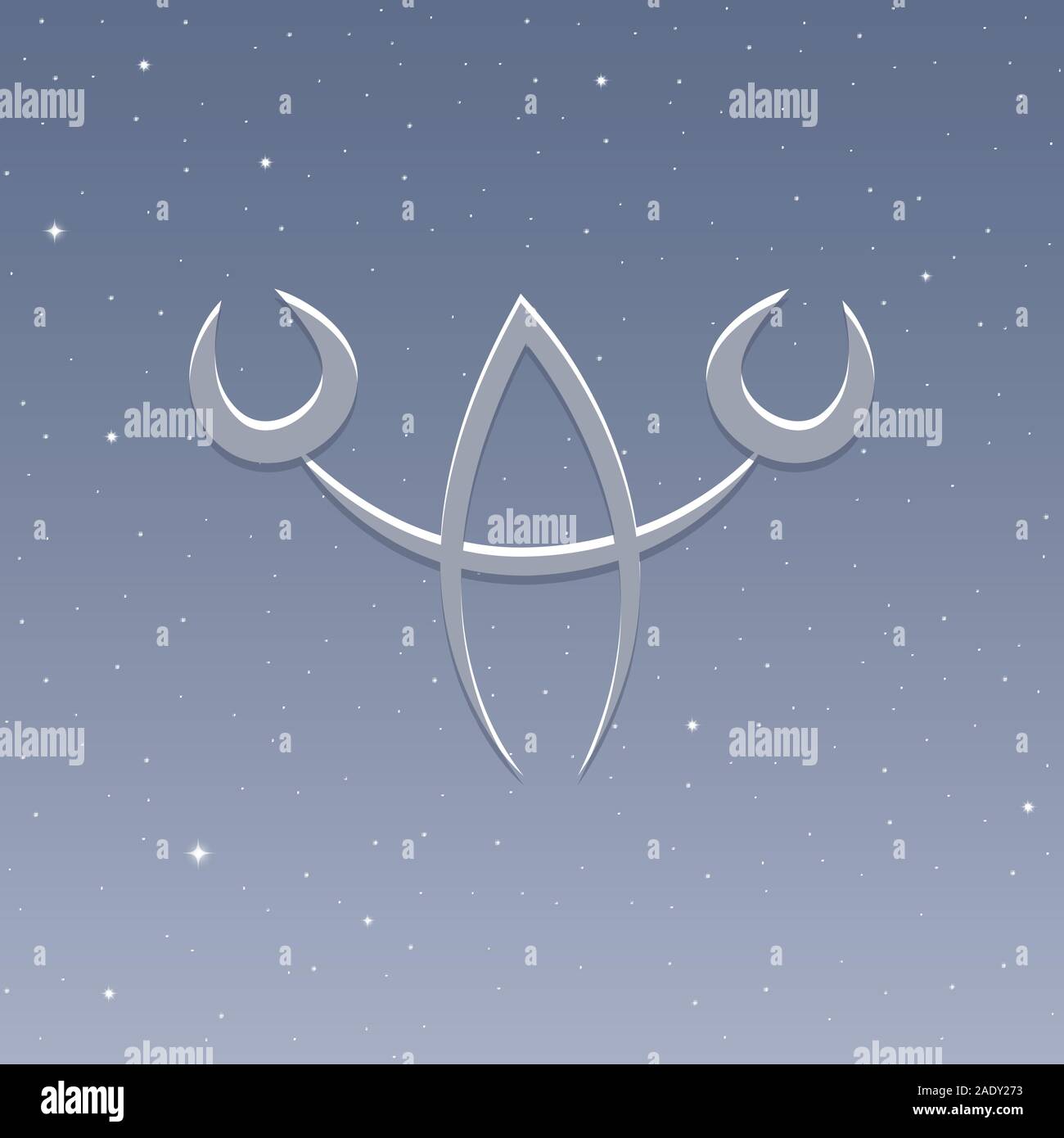 Sternzeichen Krebs Horoskop im Sternenhimmel Vektor-illustration EPS 10. Stock Vektor