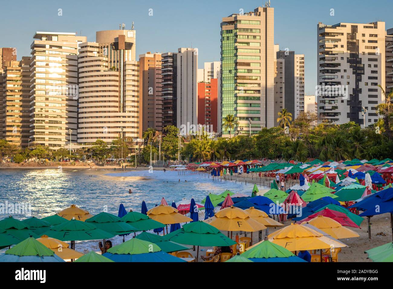 Szenen aus dem Küstengebiet der Stadt Fortaleza Im Nordosten Brasiliens Stockfoto