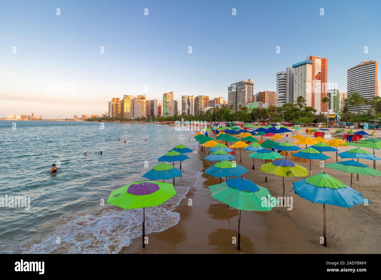 Szenen aus dem Küstengebiet der Stadt Fortaleza Im Nordosten Brasiliens Stockfoto