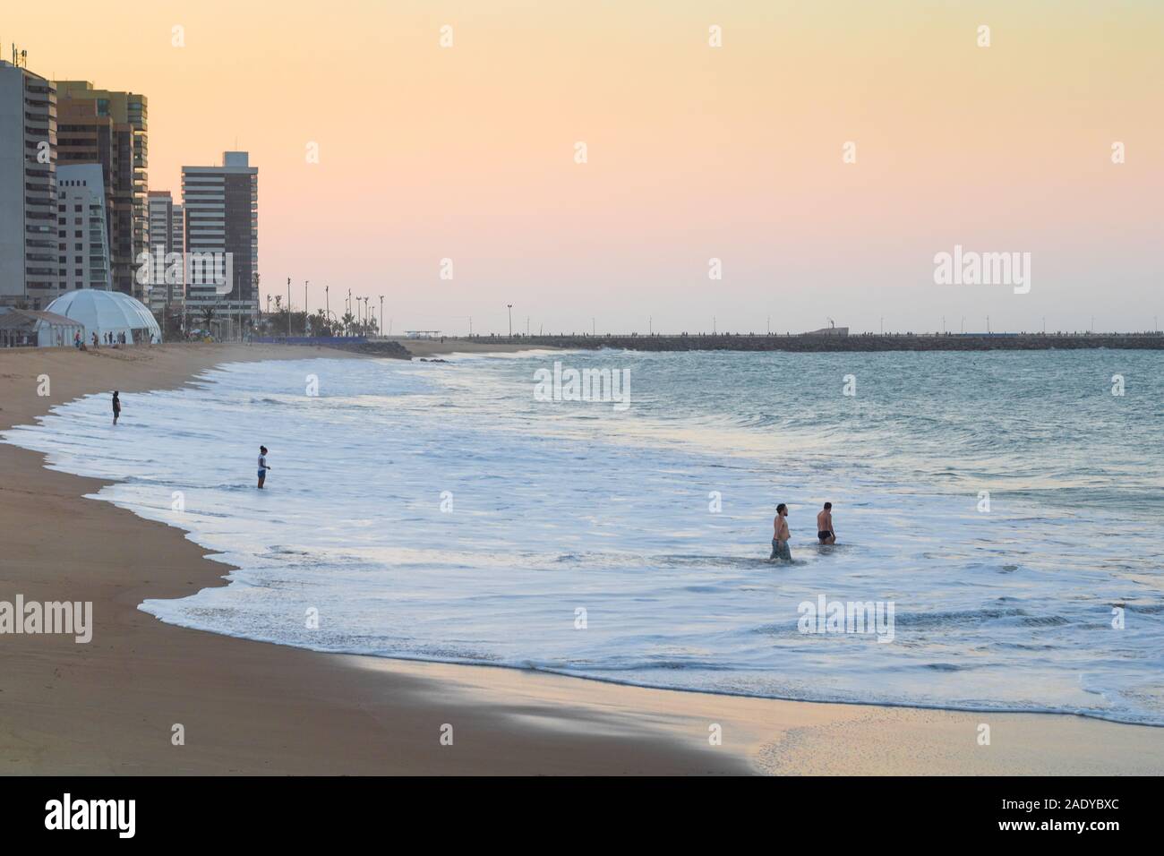 Szenen aus dem Küstengebiet der Stadt Fortaleza Im Nordosten Brasiliens Stockfoto