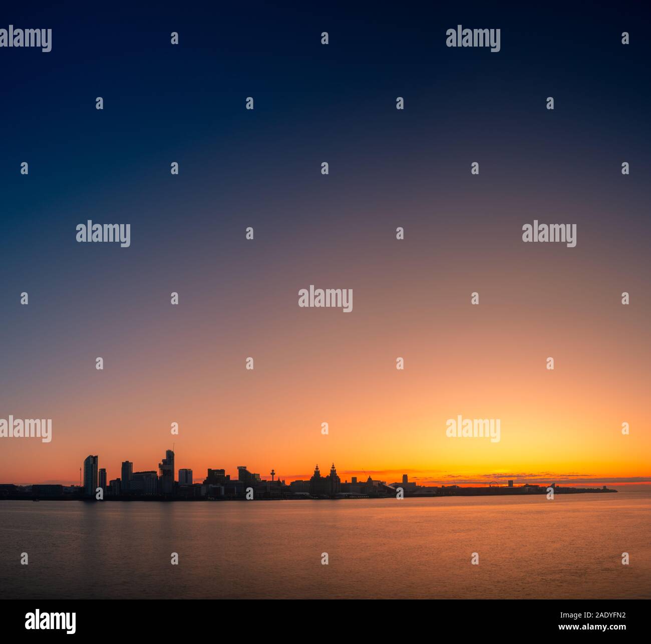 Skyline Von Liverpool City Stockfoto