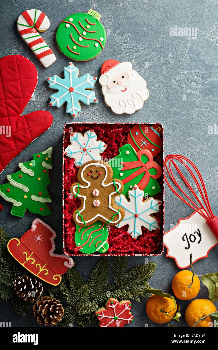 Weihnachten Lebkuchen und Sugar Cookies Stockfoto