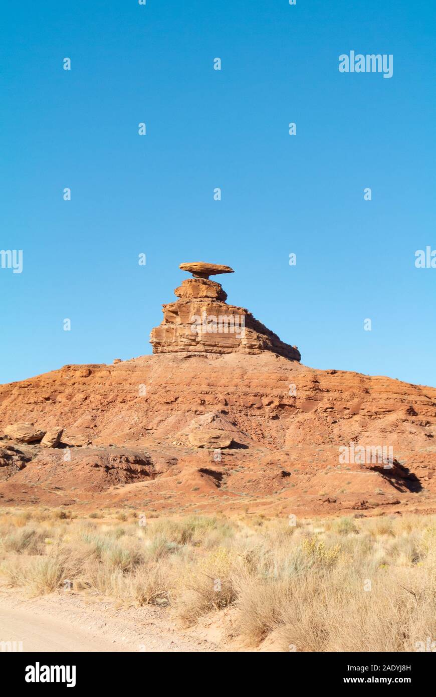 Utah, Vereinigte Staaten von Amerika, USA - Oktober 7 2019: eine Landschaft mit Mexican Hat Stockfoto