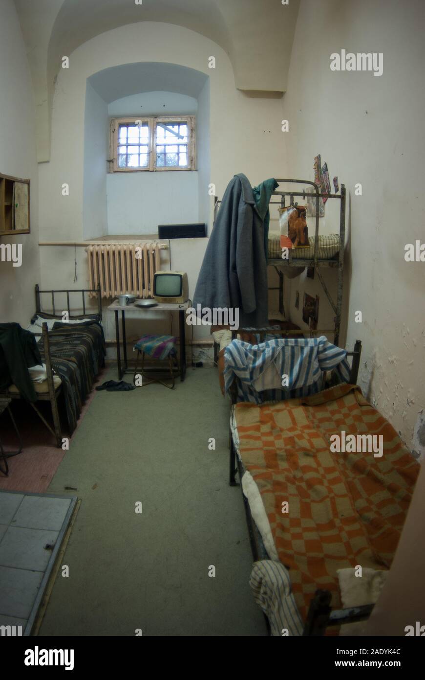 Ehemaliges Gefängnis, Zentrum für internierung von anti-kommunistischen Gegner in Łęczyca, Polen Stockfoto