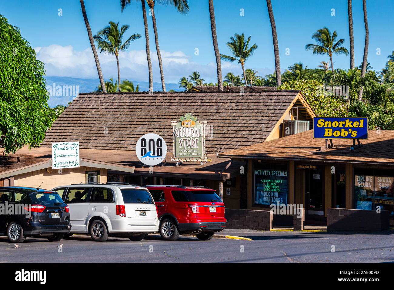 Napili & Kapalua, Maui, Kleines Einkaufszentrum Stockfoto