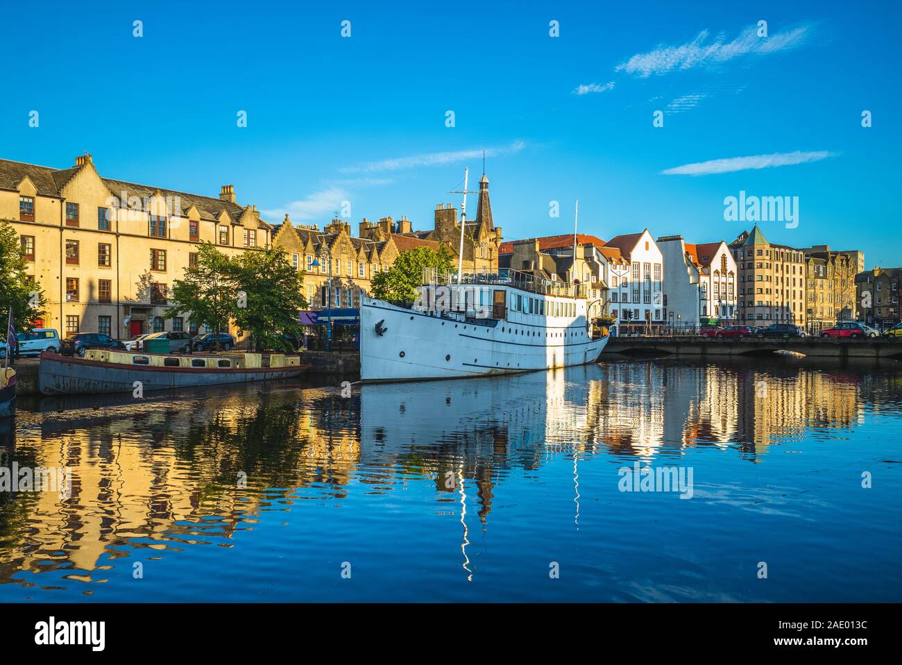 Die Ufer des Wassers von Leith, Edinburgh Stockfoto