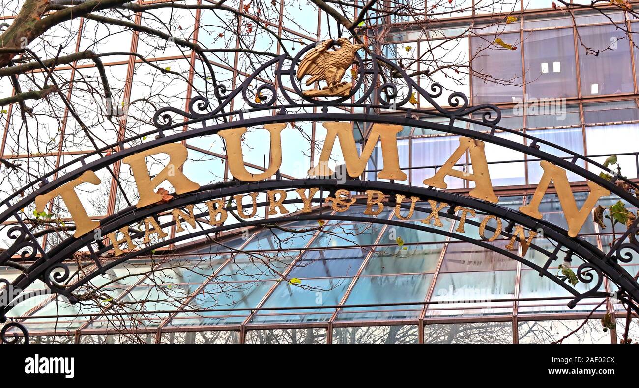 Truman Brewery Tore und Brauerei, altes Sudhaus, Brick Lane, East End, London, England, UK, E1 6QR Stockfoto