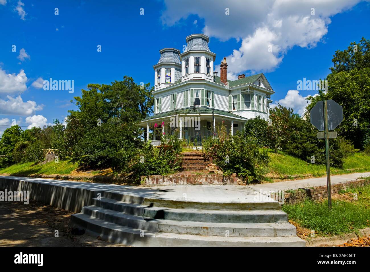 Stattliche vistorian in Natchez am südlichen Ende von den Natchez Trace entfernt ist die älteste Stadt am Mississippi und Empfänger der Pr Stockfoto