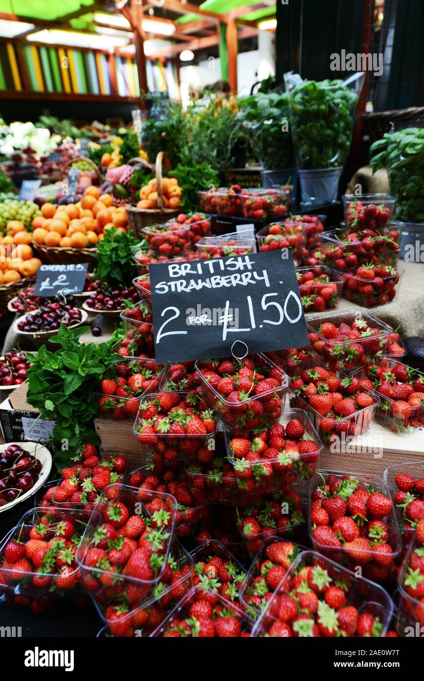 Britische Erdbeeren Stockfoto