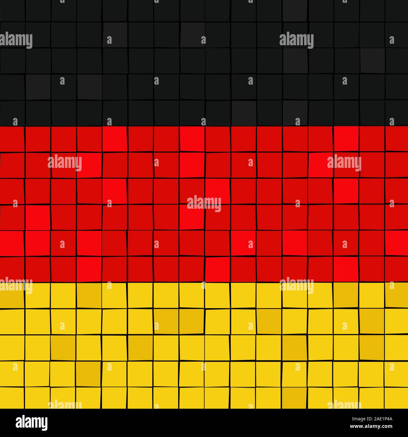 Karte stunt oder Mosaik Flagge Deutschlands. Stock Vektor