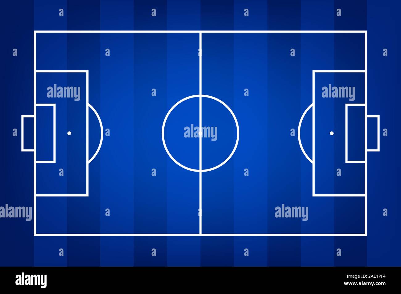 Fußballfeld oder Fußballplatz Hintergrund. Vektor blau Gericht für Spiel erstellen. Stock Vektor