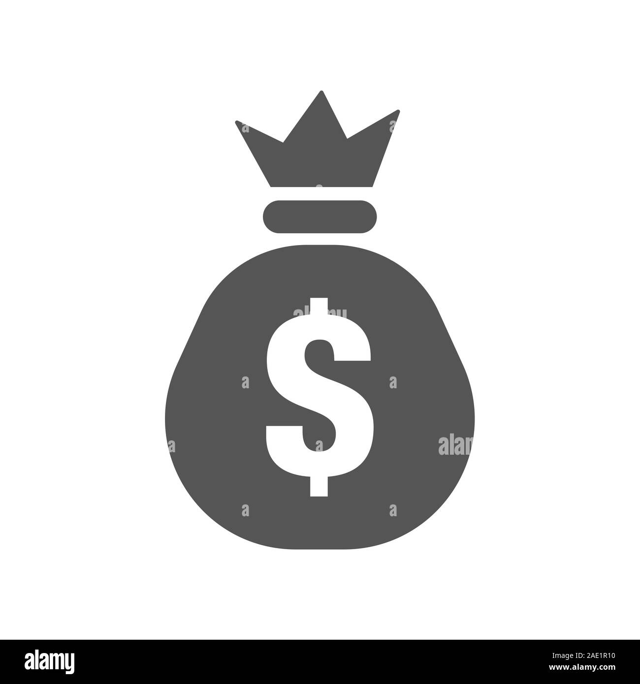 Geld beutel Symbol mit Dollarzeichen. Vector Illustration im flachen Stil. EPS 10. Stock Vektor