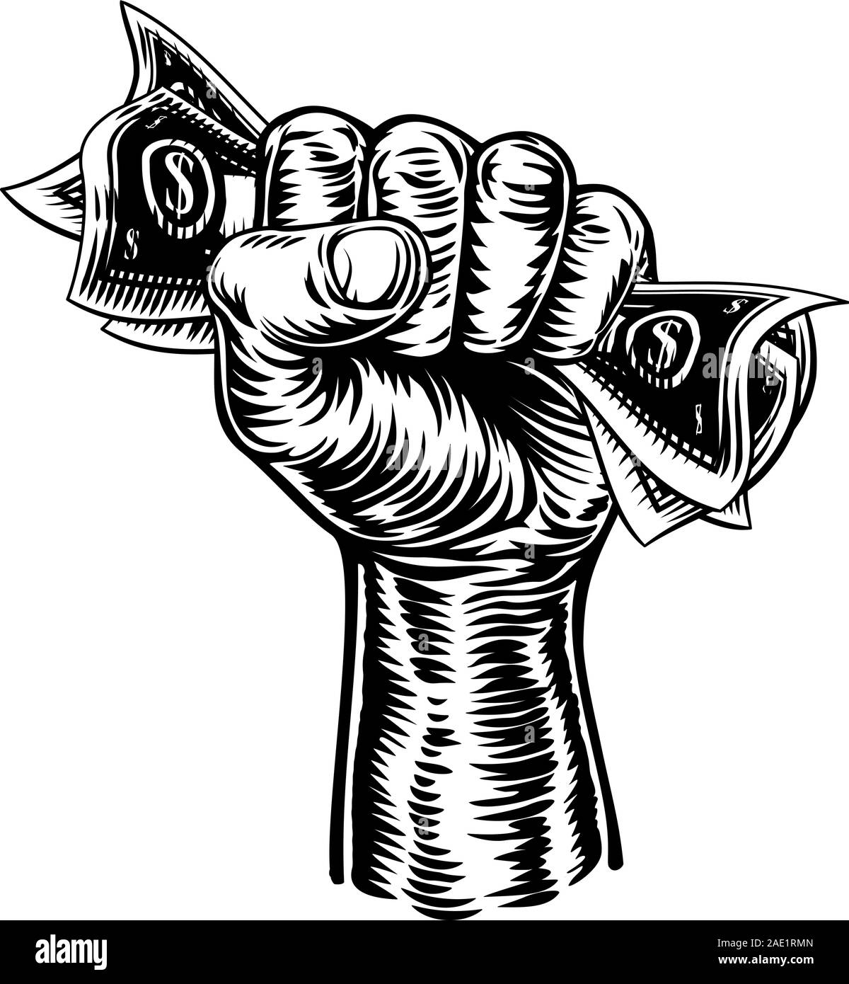 Faust Hand Cash Geld Stock Vektor