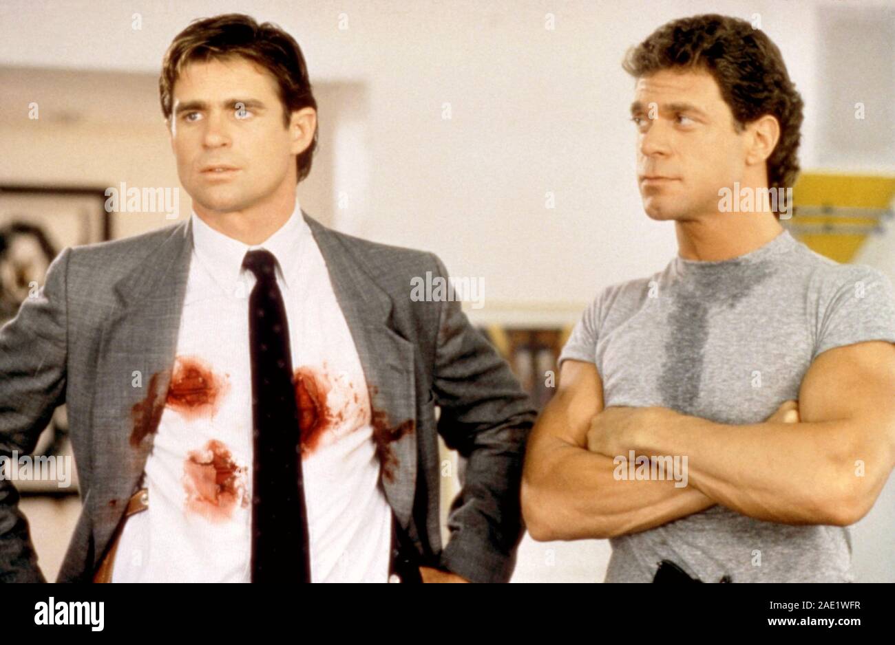 Behandlung von Williams und Joe Piscopo in Dead Heat (1988), Regie: MARK GOLDBLATT. Credit: HELPERN/MELTZER/Album Stockfoto