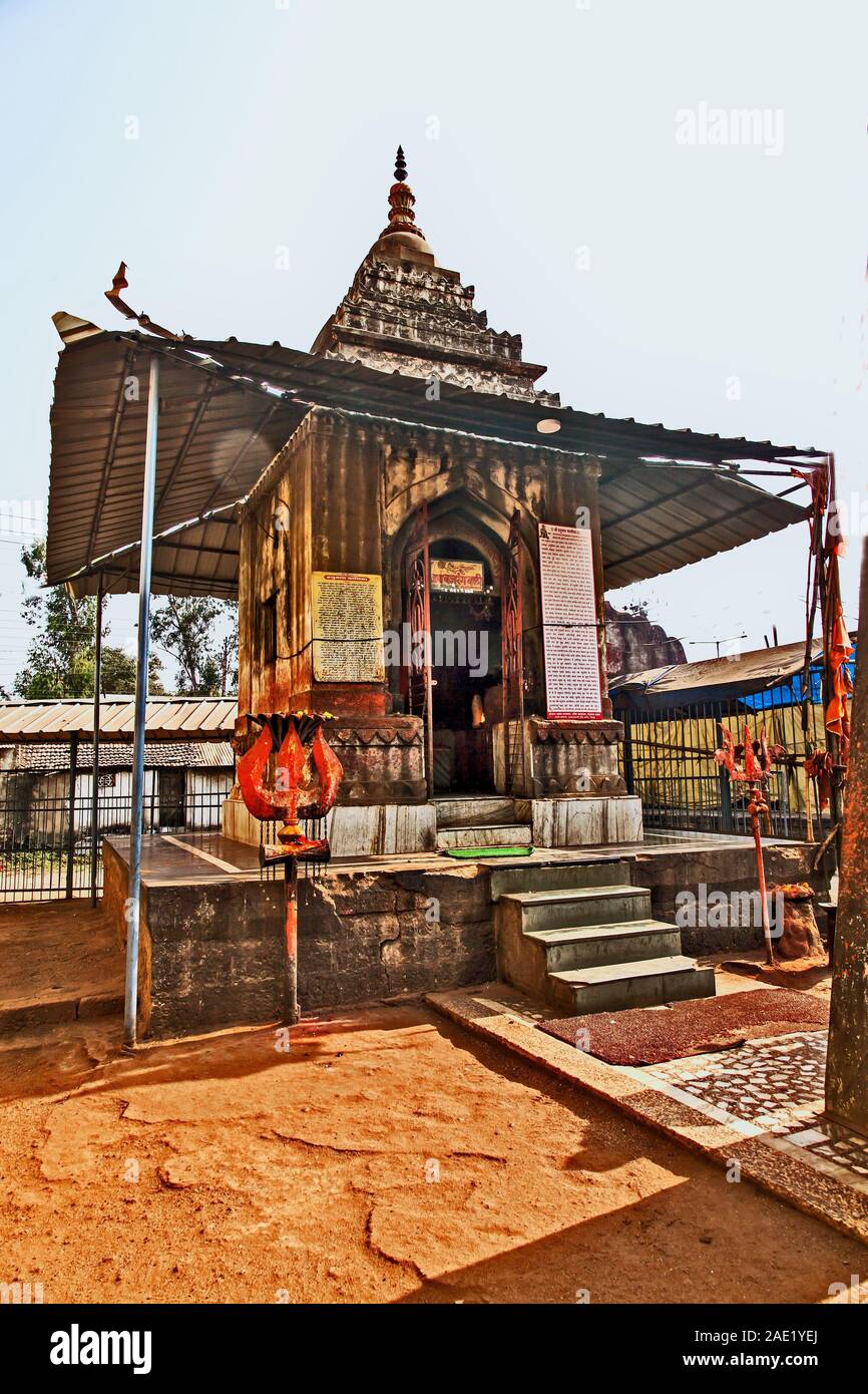 Im Inneren Mahakali Tempel, Chandrapur, Maharashtra, Indien, Asien Stockfoto