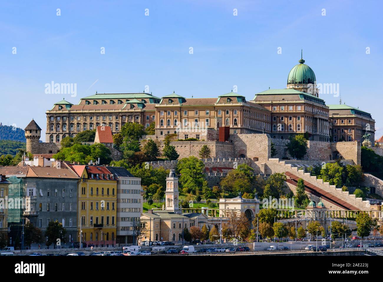 Die Budaer Burg, die historische Burg und Schloss der ungarischen Könige in Budapest, Ungarn Stockfoto