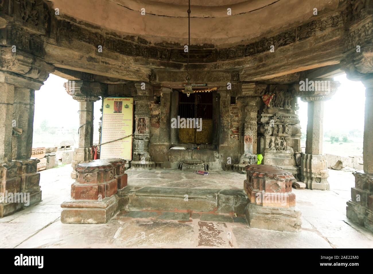 Harshat Mata Tempel Innenraum, Abhaneri, Rajasthan, Indien, Asien Stockfoto