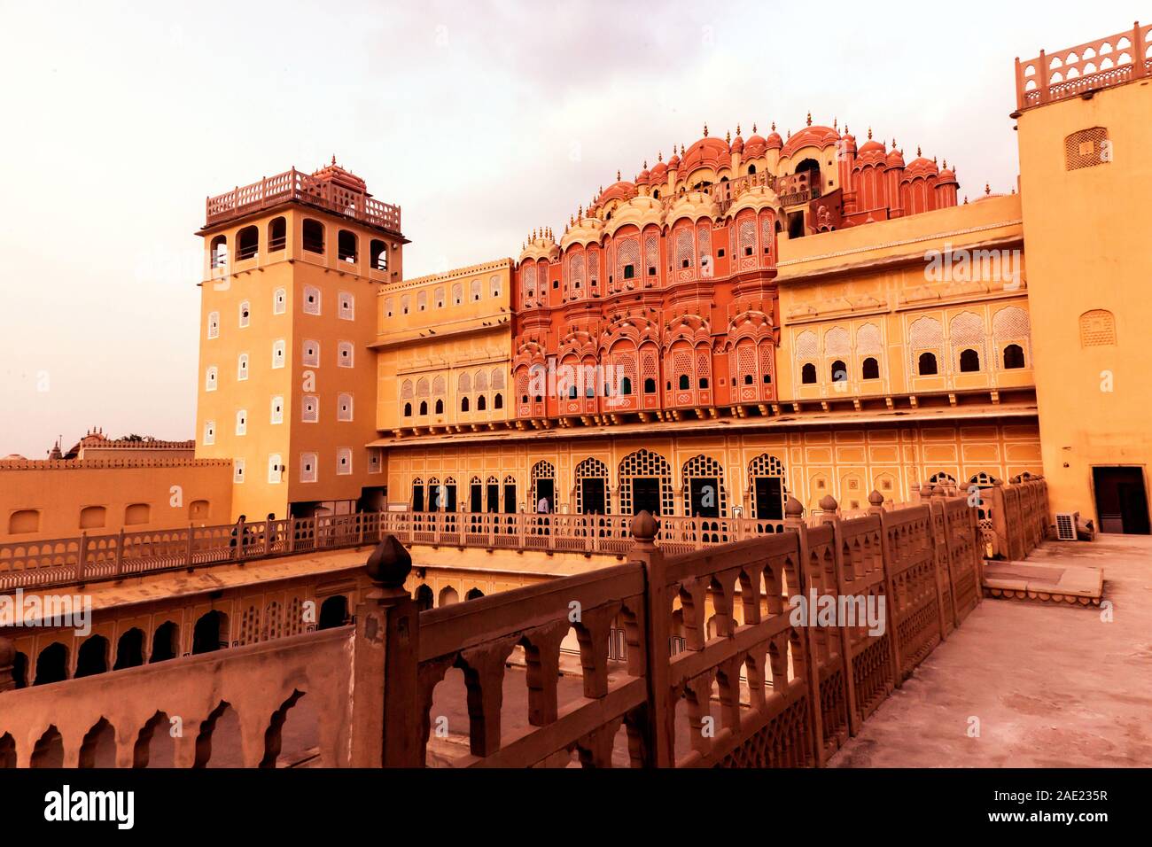Rückseite, Hawa Mahal, Jaipur, Rajasthan, Indien, Asien Stockfoto
