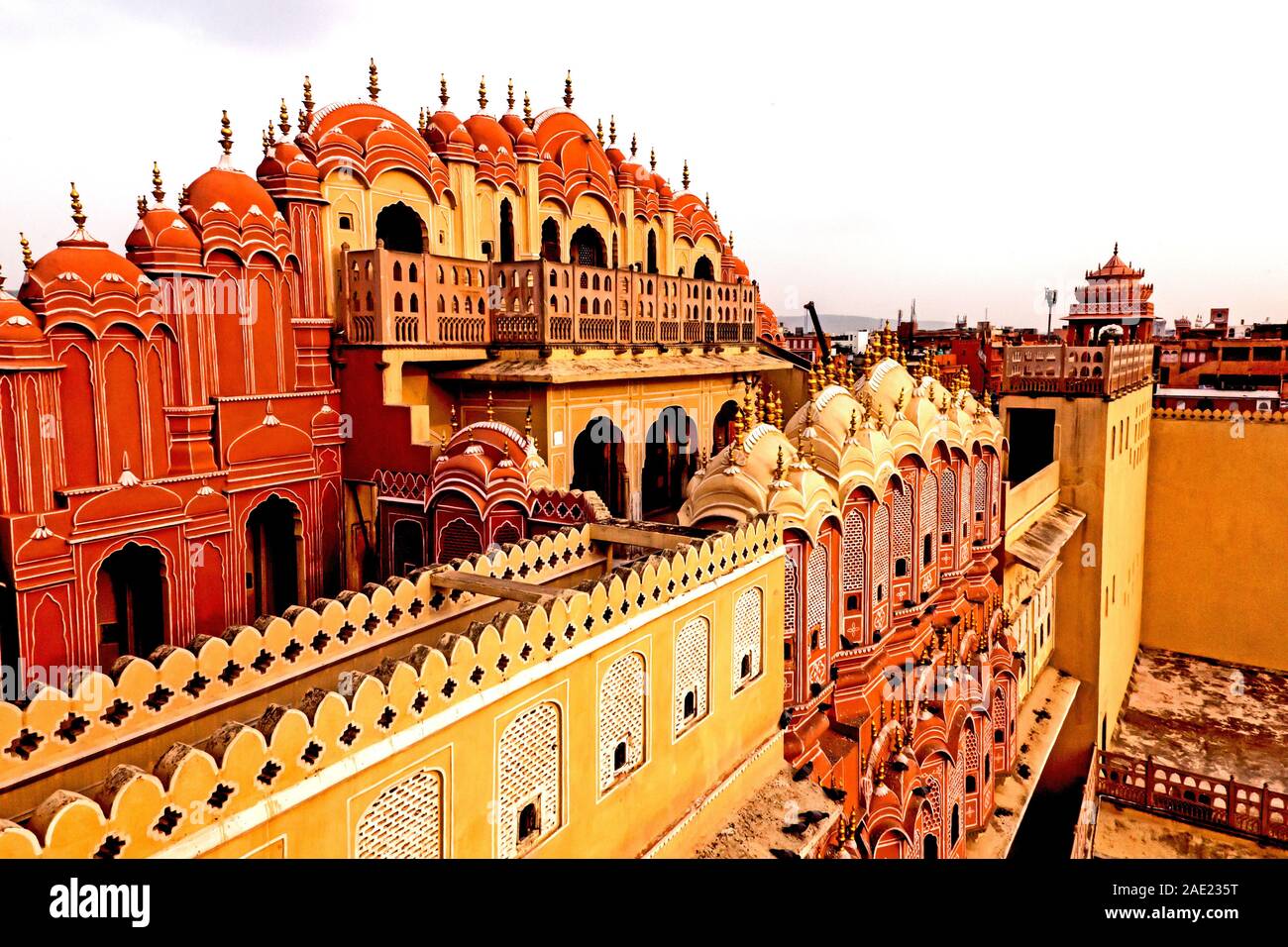 Rückseite, Hawa Mahal, Jaipur, Rajasthan, Indien, Asien Stockfoto