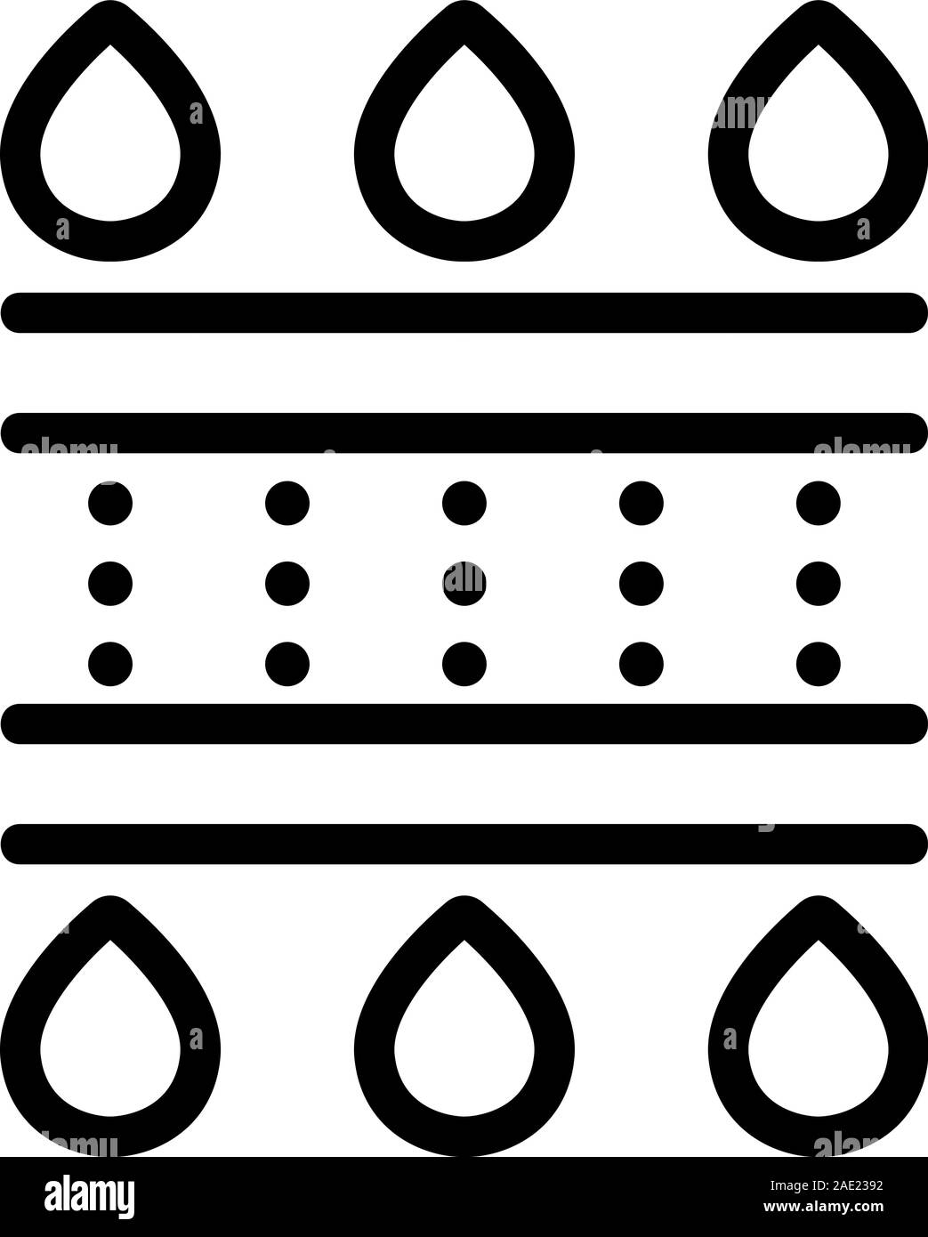 Aquifer Schichten Symbol Vektor. Isolierte Kontur symbol Abbildung Stock Vektor