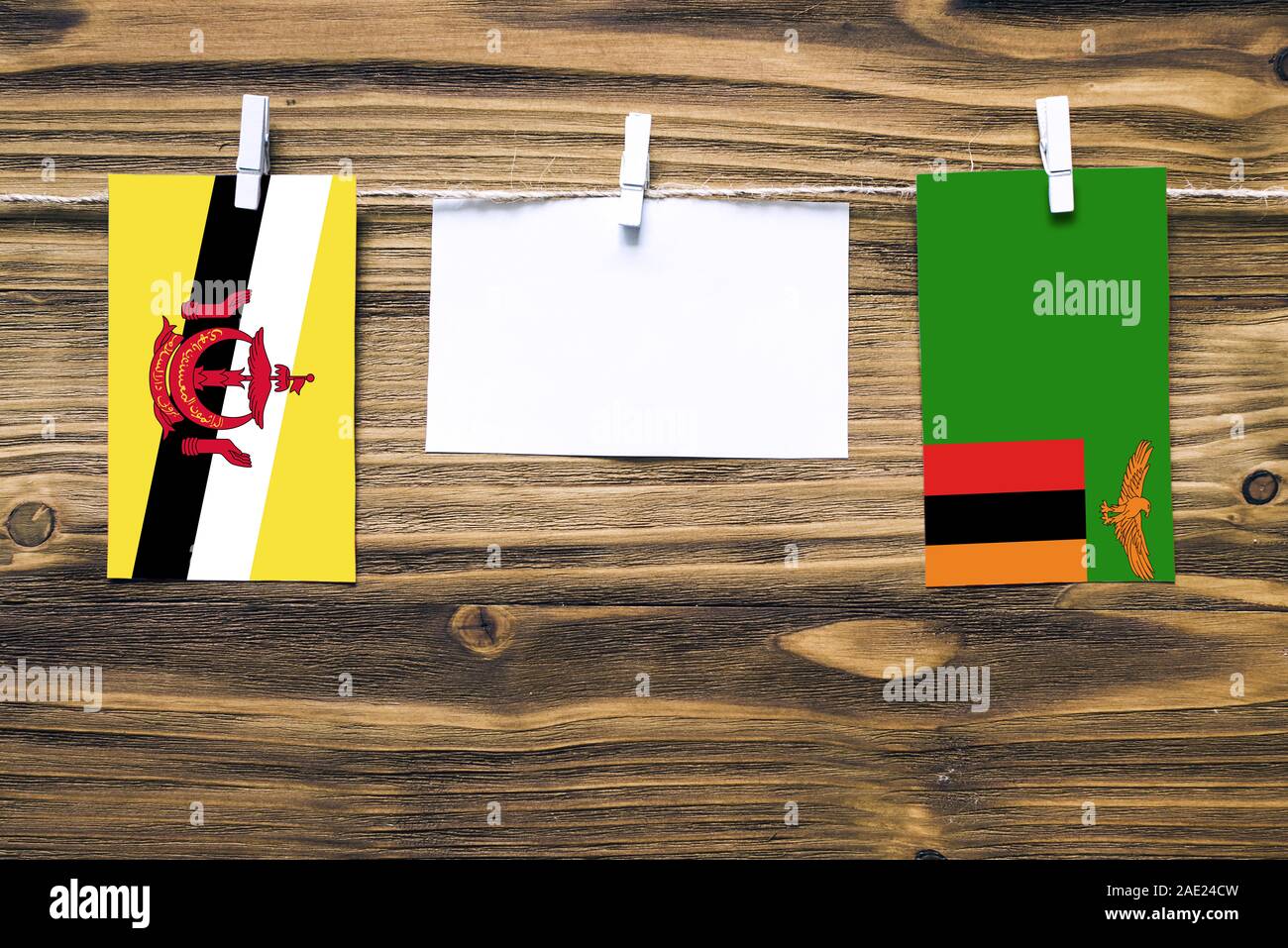 FFILL Sambia Mini-Flaggen Set - 6m Girlande Mit 20 Afrikanischen Flaggen Für Partys & Events