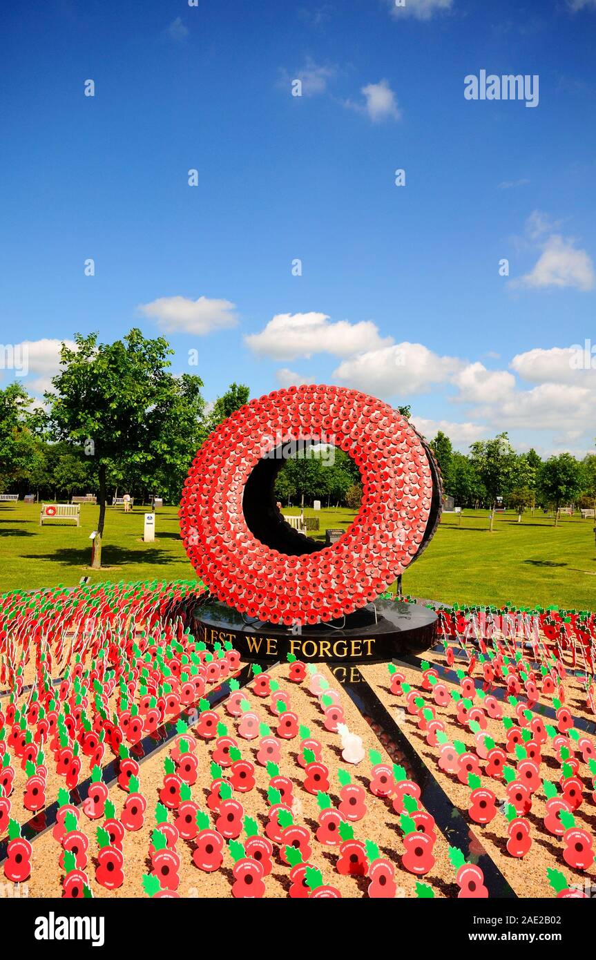 ALREWAS, UK - 21. Mai 2014 - Die nie Memorial, die National Memorial Arboretum, Alrewas, Staffordshire, Großbritannien, 21. Mai 2014 vergessen. Stockfoto