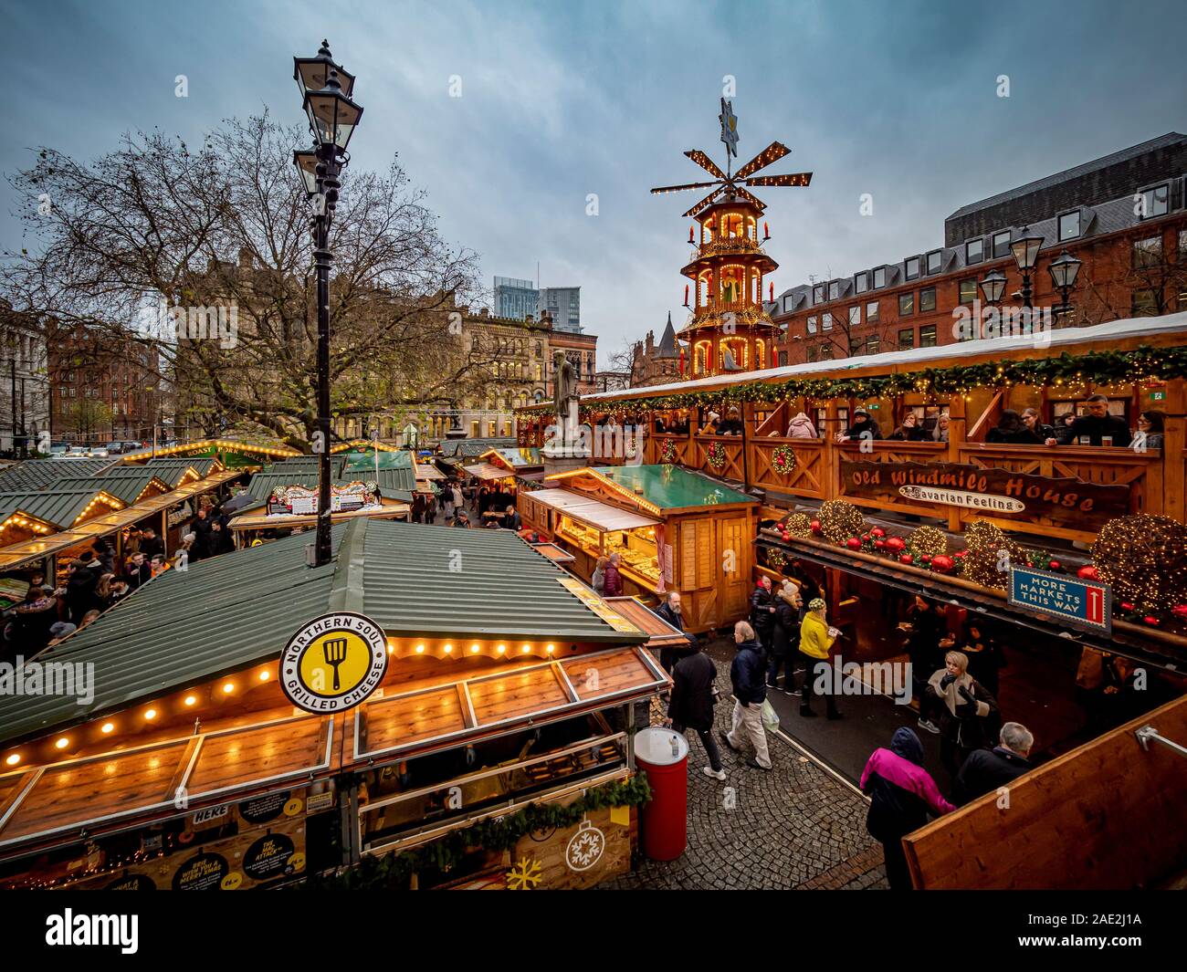 Manchester Weihnachtsmarkt 2019 Stockfoto