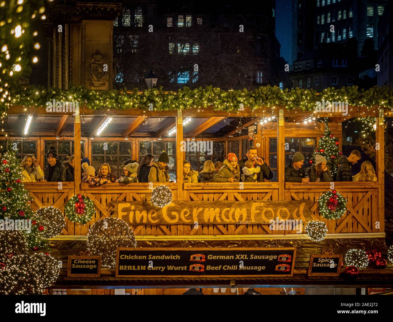 Manchester Weihnachtsmarkt 2019 Stockfoto