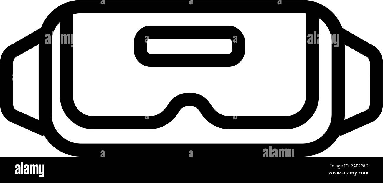 Virtuelle Realität Symbol vektor Gläser. Isolierte Kontur symbol Abbildung Stock Vektor