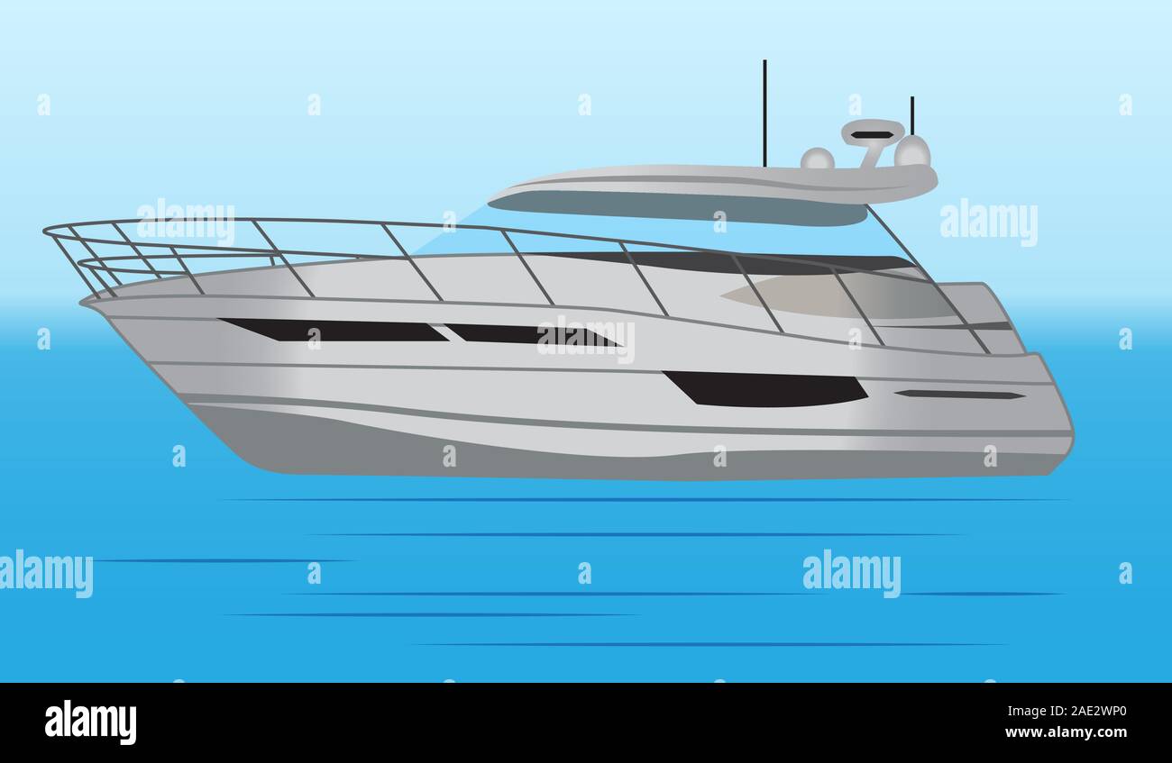 Segeln in einem Meer Vector Illustration Stock Vektor