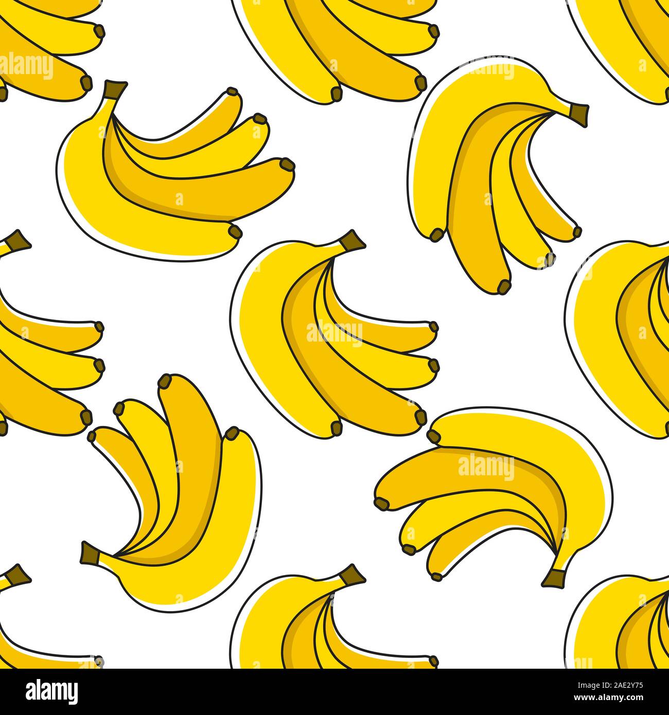 Vektor nahtlose Banane Muster. Vector Illustration über Banane, Landwirtschaft, Obst, Kochen Stock Vektor