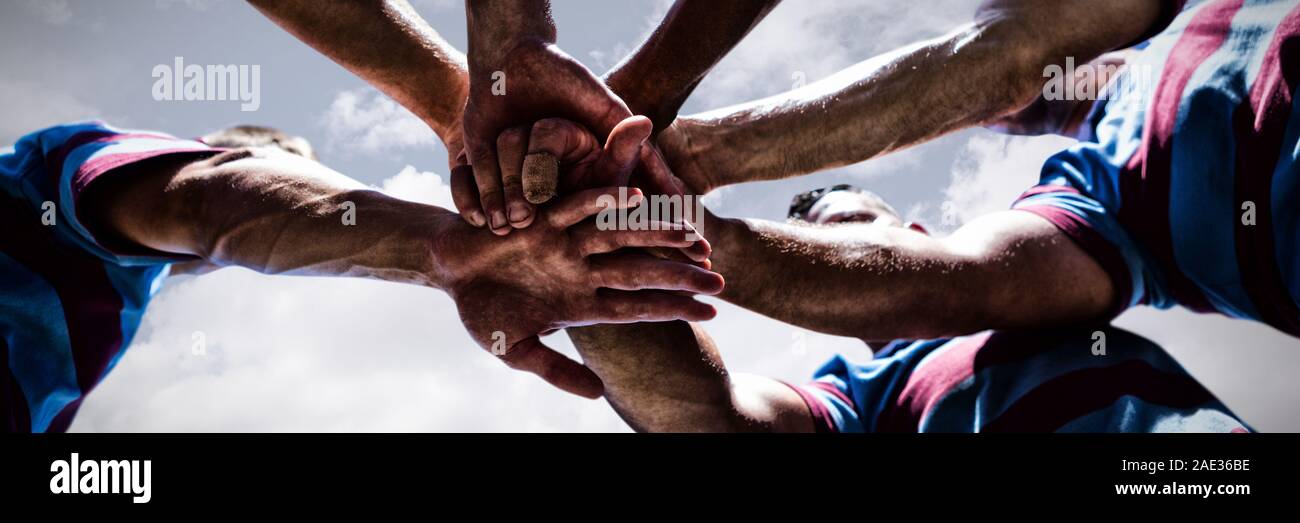 Zusammengesetztes Bild des Rugby-Spieler Stockfoto
