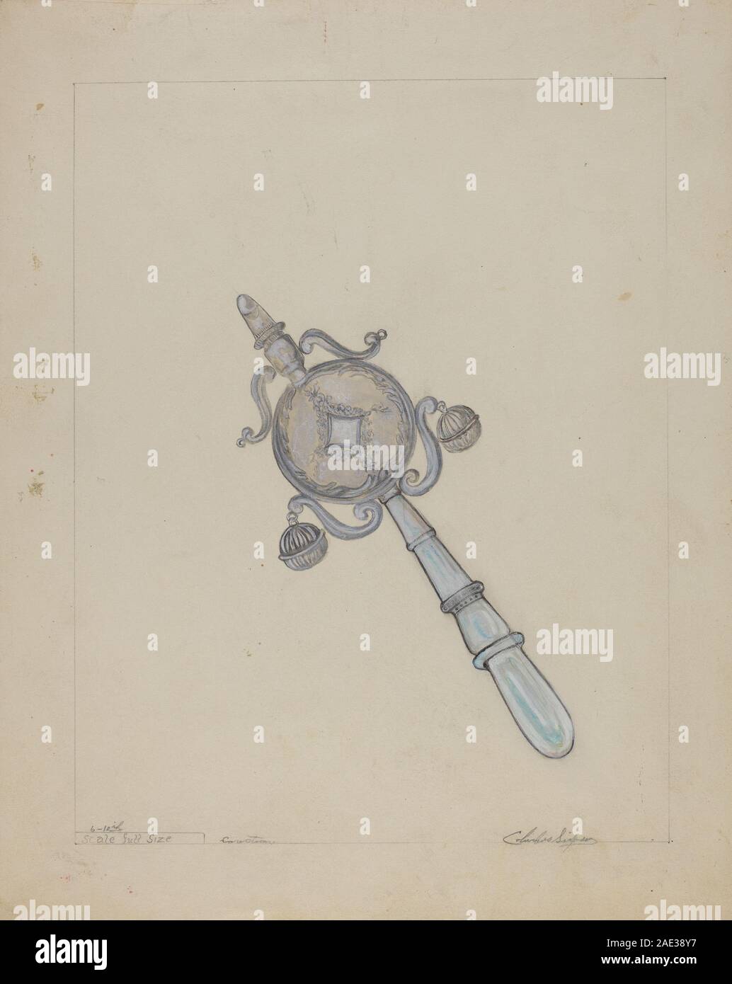 Baby's Rattle; 1935/1942 Columbus Simpson, Baby Rattle, 1935-1942 Stockfoto