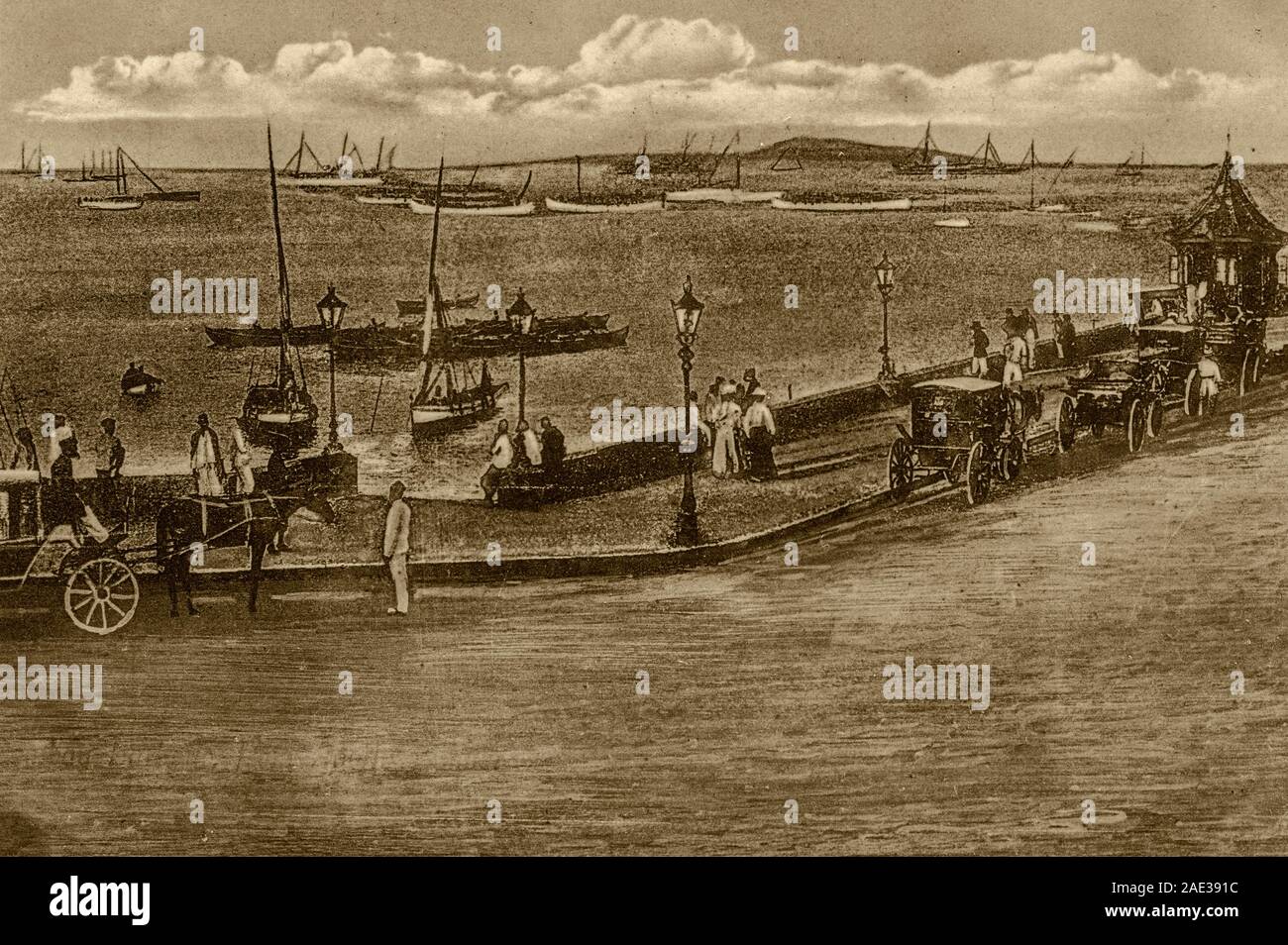 16. Mai 2012 Vintage Foto von Bombay Hafen von Apollo Bunder Mumbai Maharashtra Indien Stockfoto