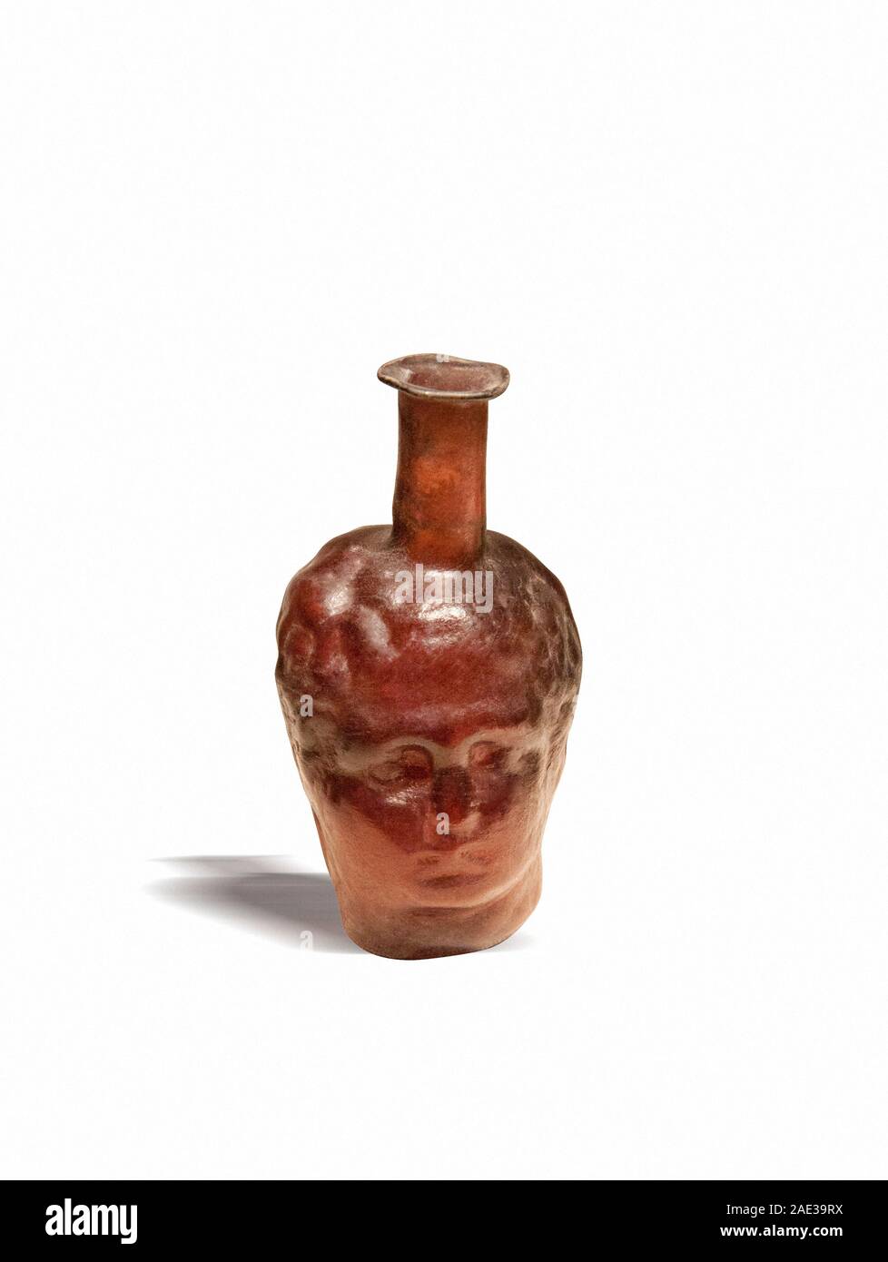 Antike römische Glas Kopf jar für Parfüm. 1.-4.Jh. N.CHR. Beschneidungspfad für Design. Seit dem Beginn des 1. und bis zur 4. c Stockfoto