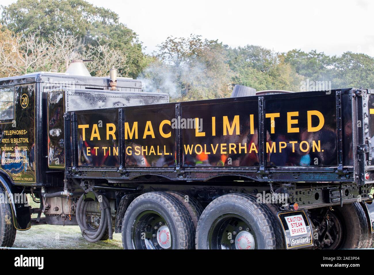 Sentinel S6 Dampf wagen Kipper durch Asphalt beschränkt von 1929 auf dem Malpas gestern Steam rally Cheshire England Stockfoto