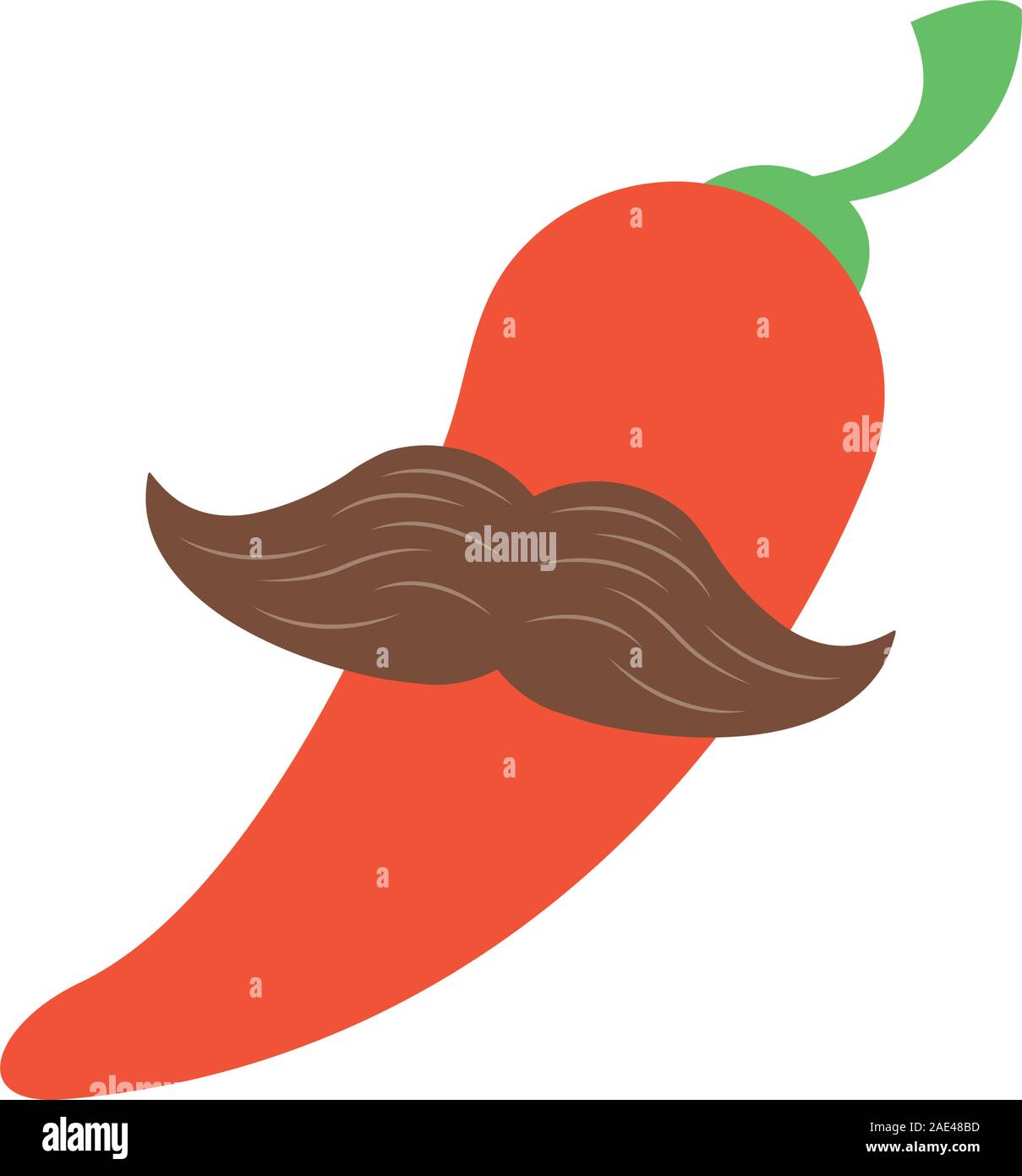 Chili Hot pflanzliche Symbol Stock Vektor