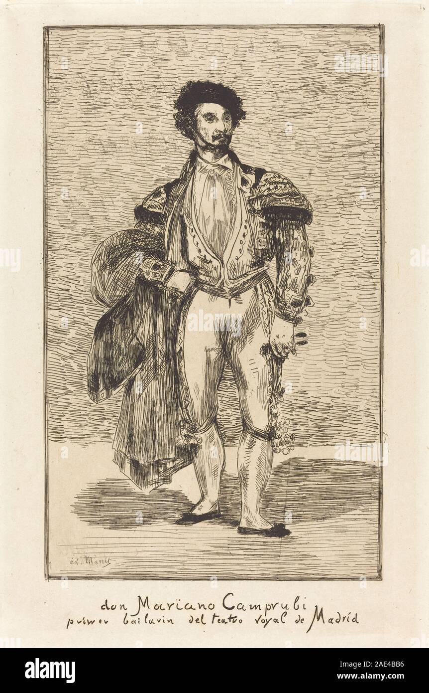 Don Mariano Bailarin Camprubi (Le); 1862 Datum Edouard Manet, Don Mariano Bailarin Camprubi (Le), 1862 Stockfoto