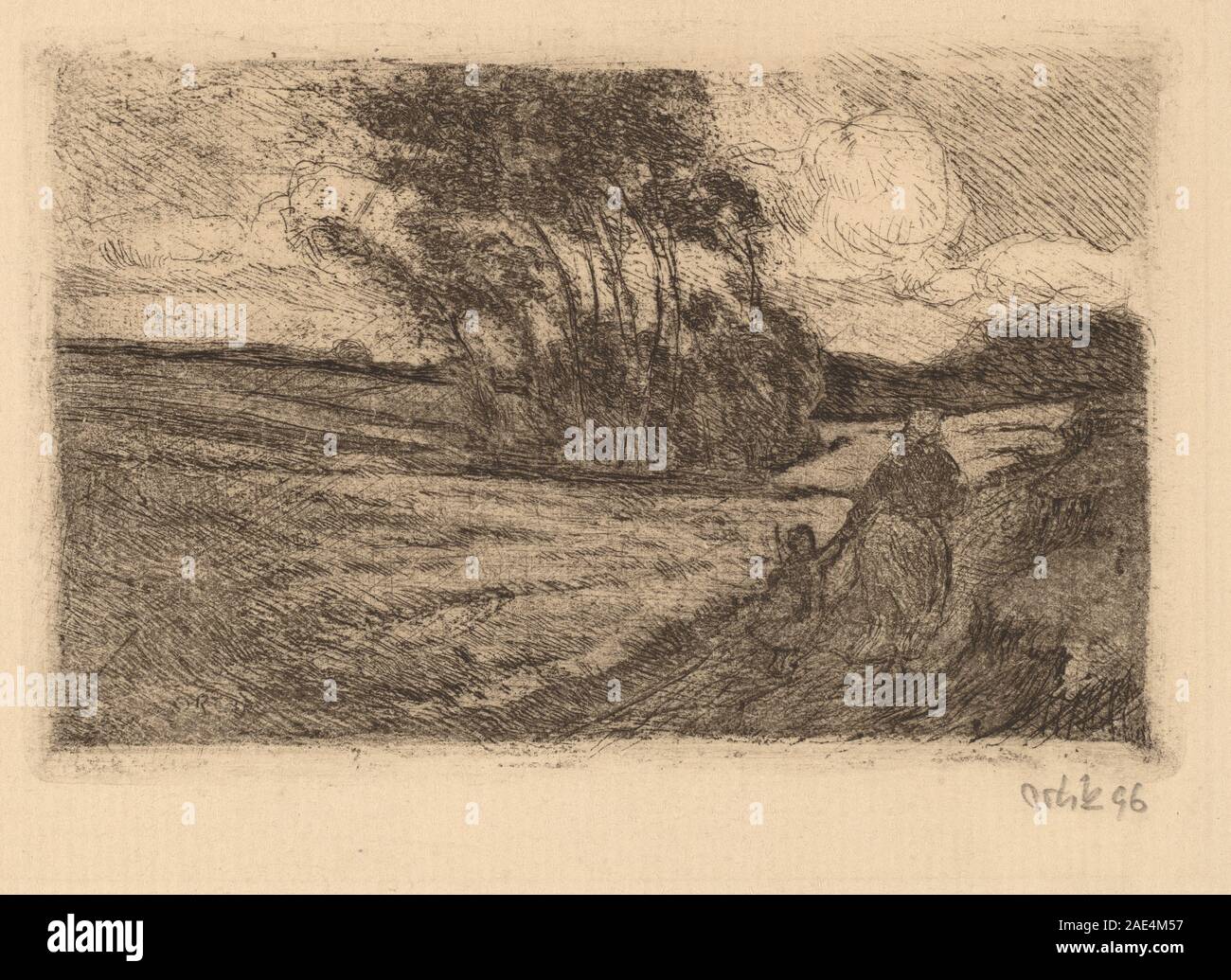 Gewitter (Klein); 1896 Datum Emil Orlik, Gewitter (Klein), 1896 Stockfoto