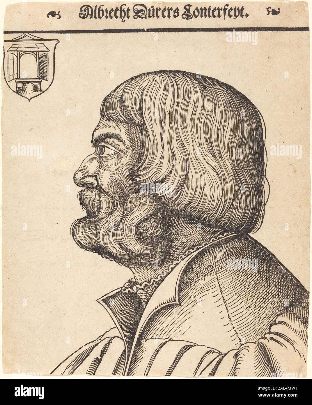 Albrecht Dürer an Alter Fifty-Six; c. 1528 Erhard Schön, Albrecht Dürer an Alter Fifty-Six, c1528 Stockfoto