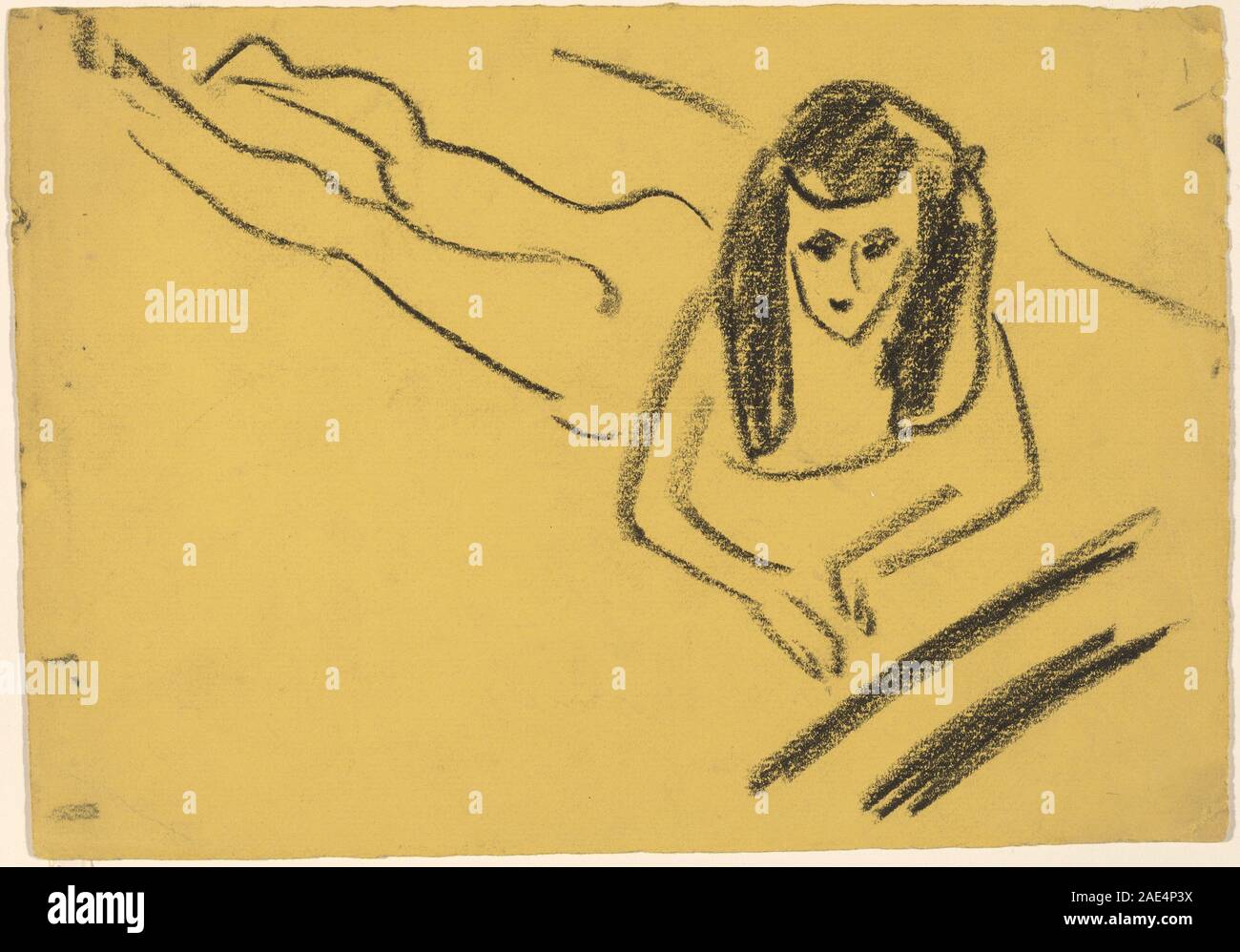 Fränzi liegend, 1910 Datum Ernst Ludwig Kirchner, Fränzi liegend, 1910 Stockfoto