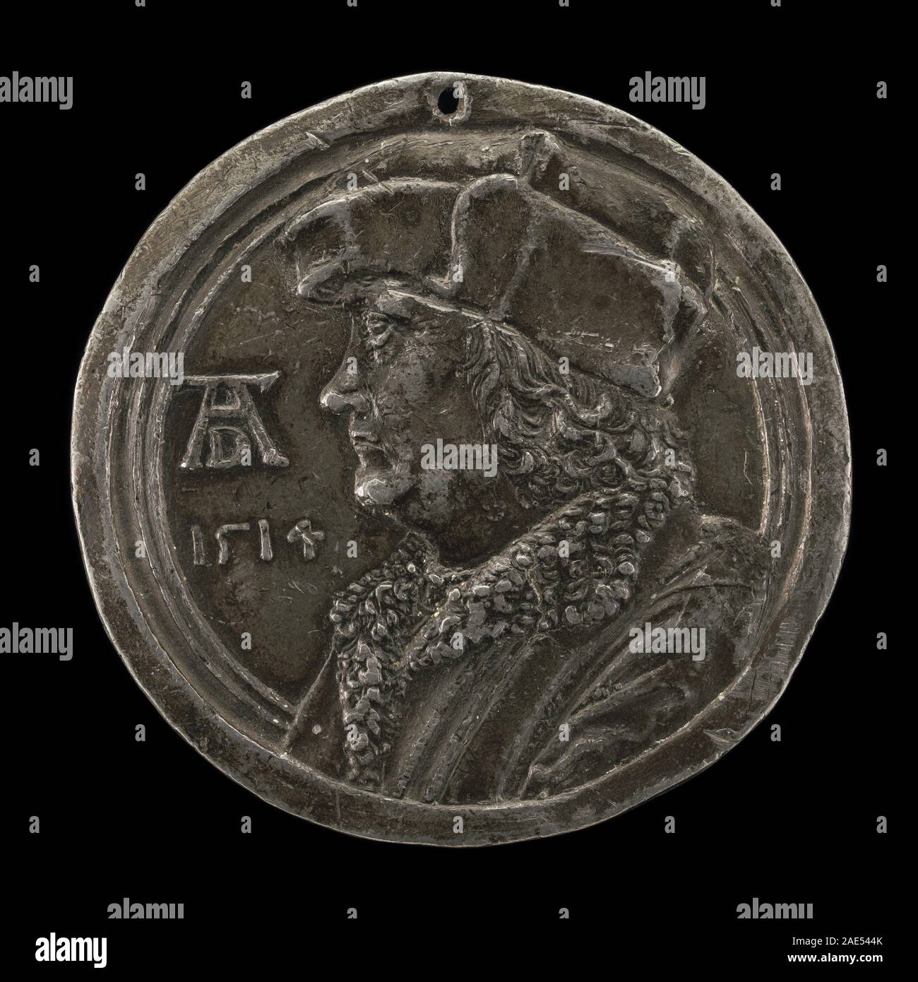 Porträt eines Mannes; 1514 oder nach dem Nachfolger von Albrecht Dürer oder möglicherweise Antonio Abondio, Porträt eines Mannes, der 1514 oder nach Stockfoto
