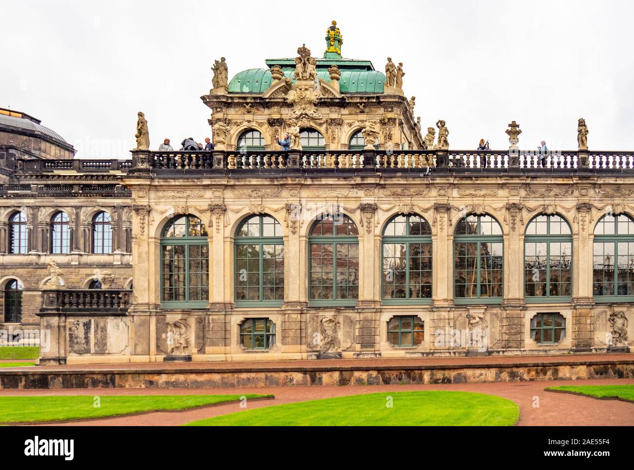 Barocke Dresdner Zwinger galerie Gehäuse der Gemäldegalerie Alte Meister Dresden Sachsen Deutschland. Stockfoto