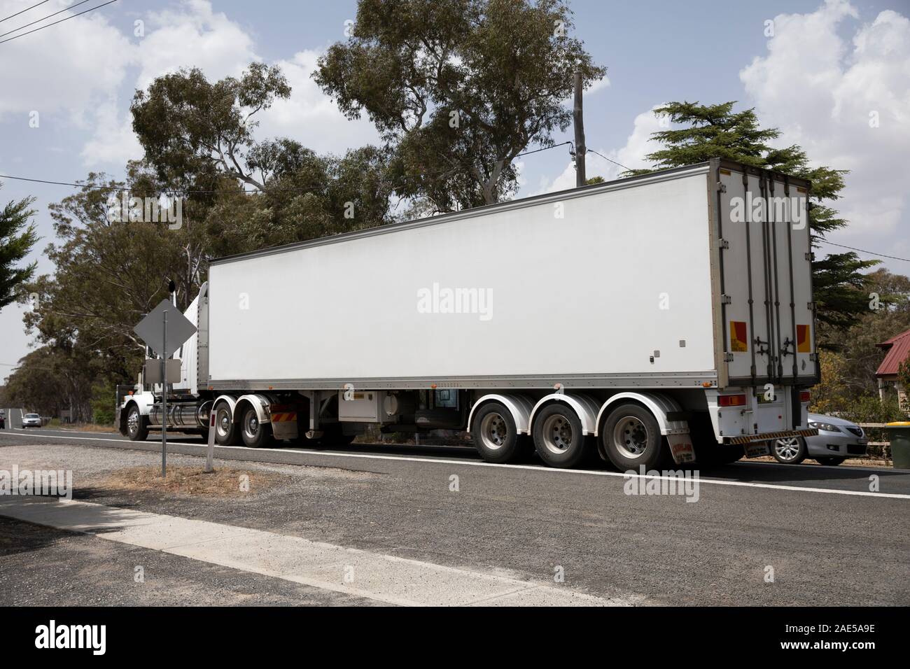 Australische Lastkraftwagen Fracht Transport Reisen in der Region New South Wales, Australien Stockfoto